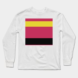 A single concoction of Very Light Pink, Raisin Black, Almost Black, Dark Pink and Piss Yellow stripes. Long Sleeve T-Shirt